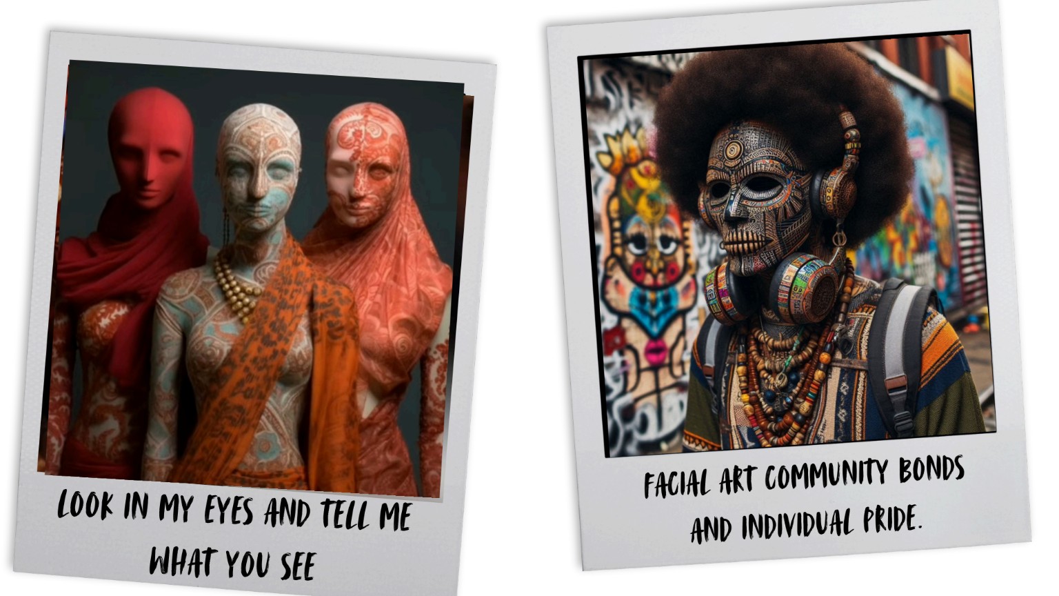 Look in My Eyes and Tell Me What You See and Facial Art Community Bonds and Individual Pride